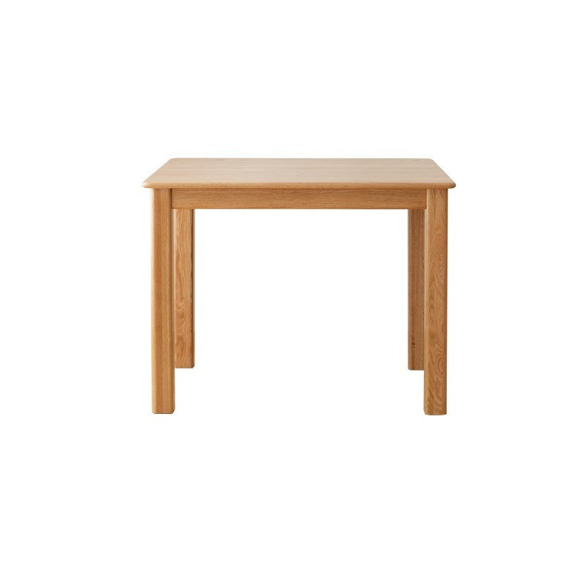 Modern Rectangular Oak Natural Tabletop Dining Table with 4 Solid Wood Legs
